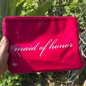 Kate spade maid of honor pink pouch